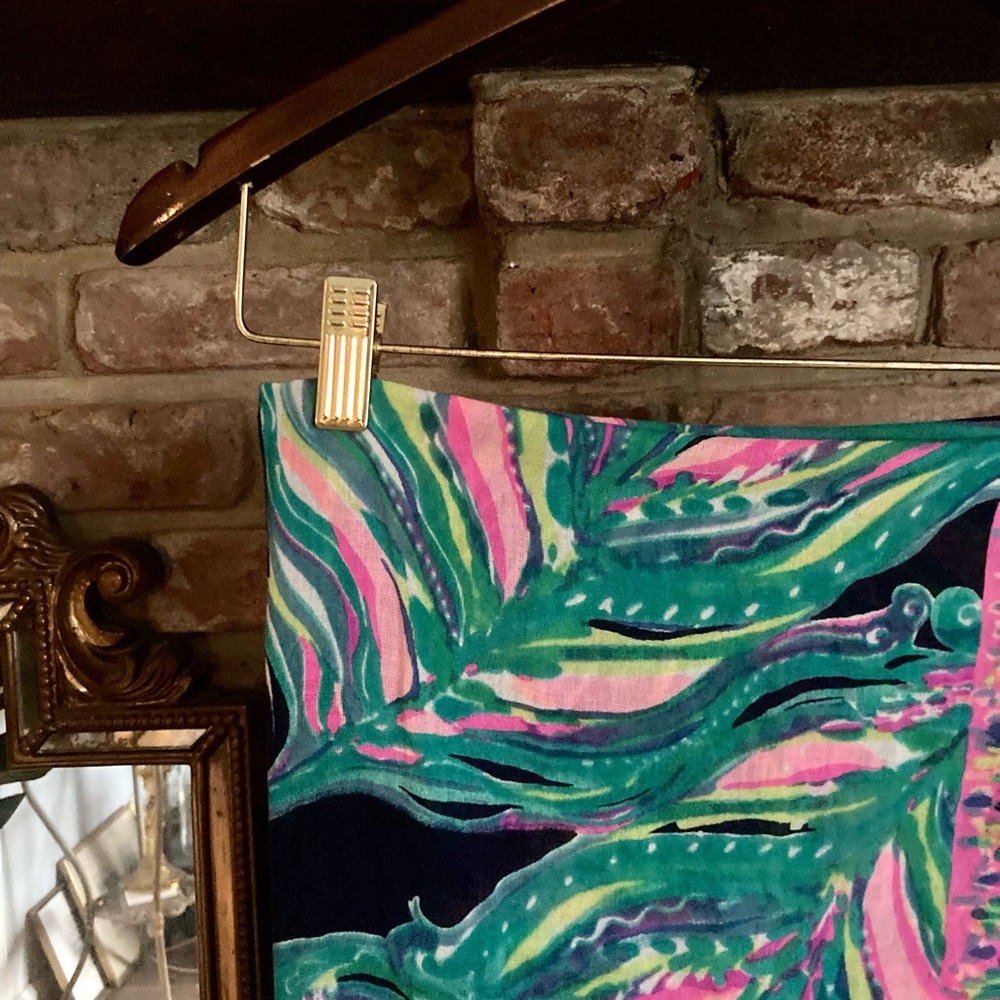 Lilly Pulitzer Vibrant Tropical Print Infinity Scarf Resort Luxury Vintage EUC - Picture 10 of 14